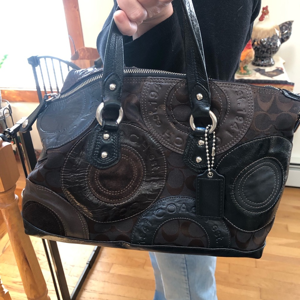Coach Patchwork Ashley Leather Satchel Shoulder Bag - Picture 2 of 16